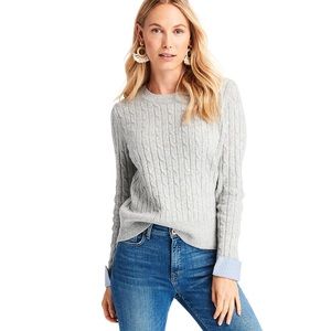 Vineyard Vines Striped Cuff Coral Lane Cashmere Sweater (XS)
